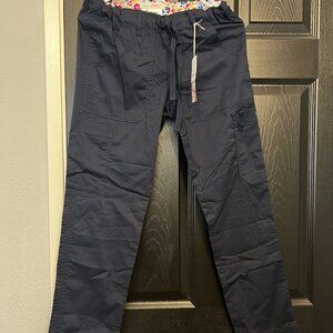 Blue  koi stretch  scrub pants